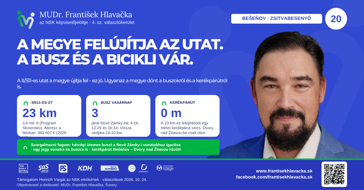 Bešeňov · Zsitvabesenyő MUDr. František Hlavačka – Bešeňov · Zsitvabesenyő